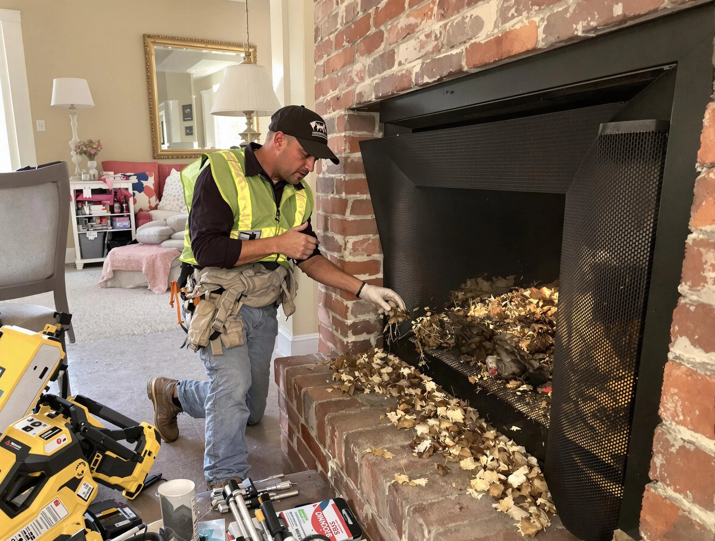 Safe screening installation by Innsbrook Chimney Sweep in Innsbrook, VA