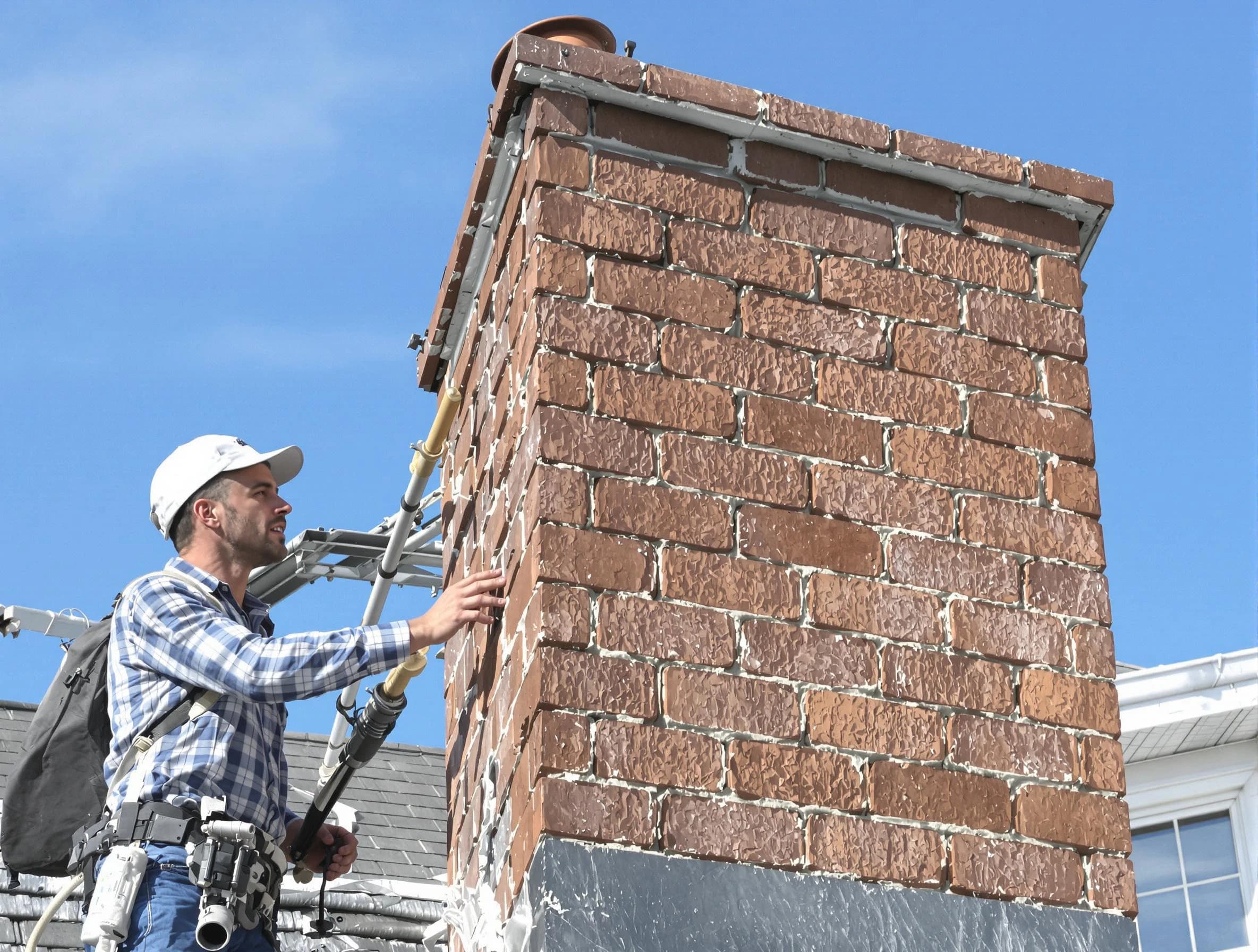 Brickwork for a chimney rebuild by Innsbrook Chimney Sweep in Innsbrook, VA