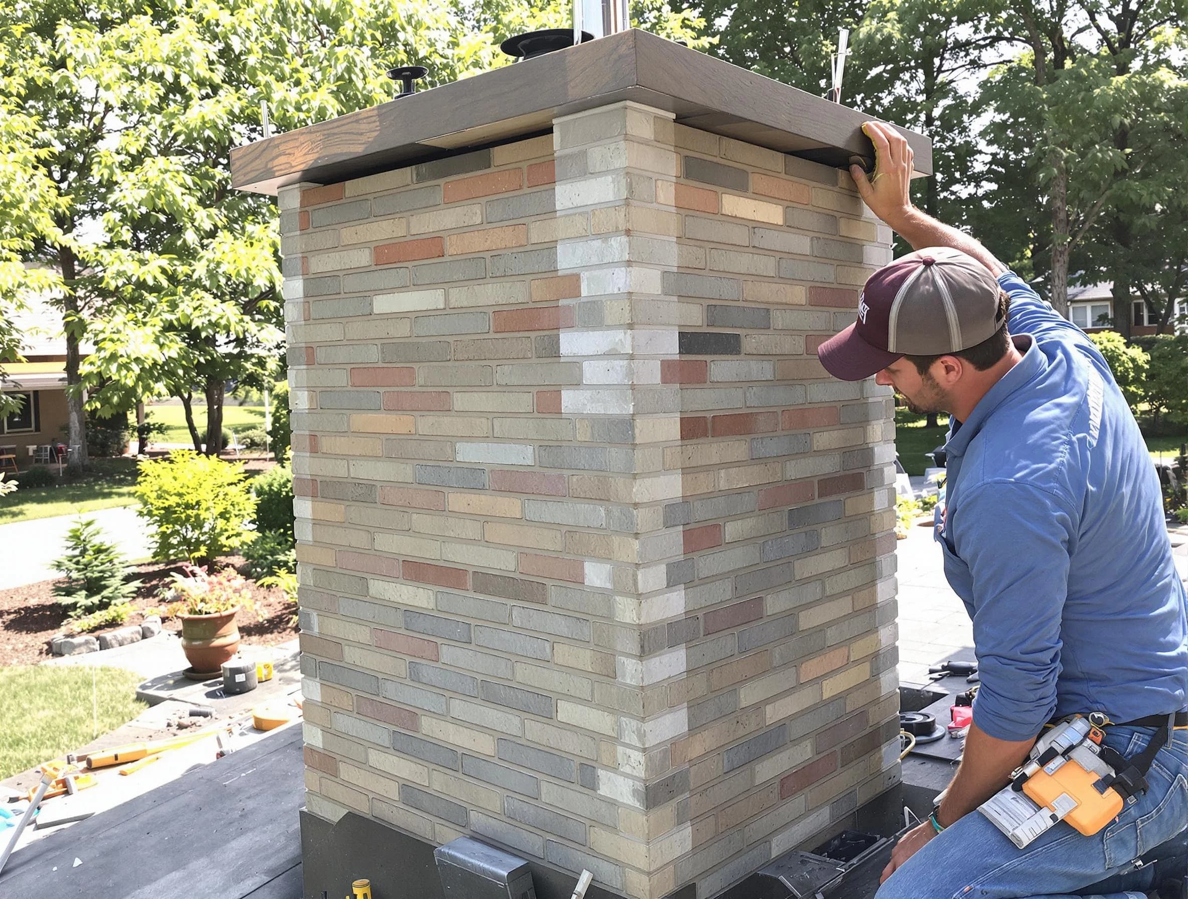 Innsbrook Chimney Sweep completing a modern chimney remodel in Innsbrook, VA