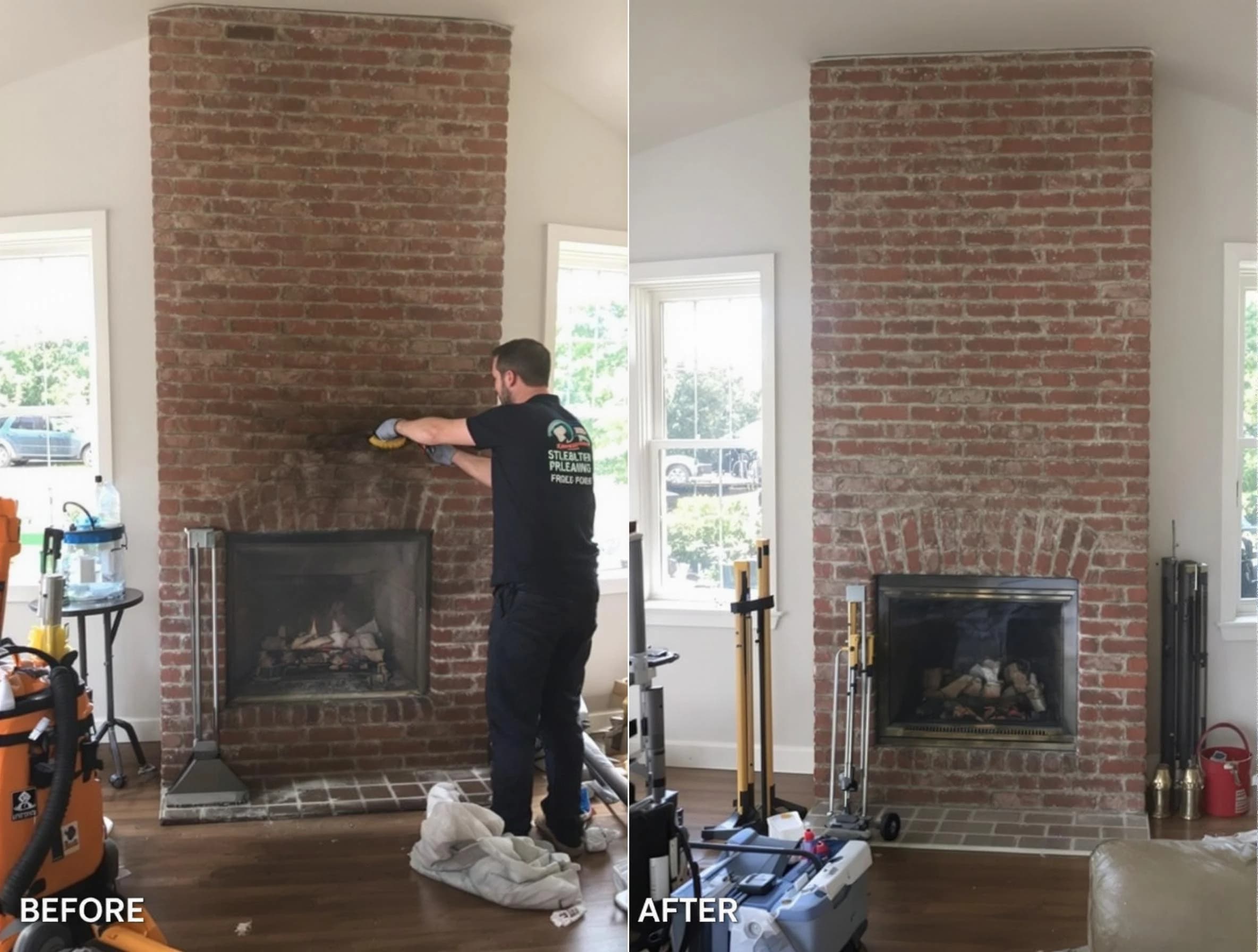 Finished chimney sweeping service by Innsbrook Chimney Sweep in Innsbrook, VA