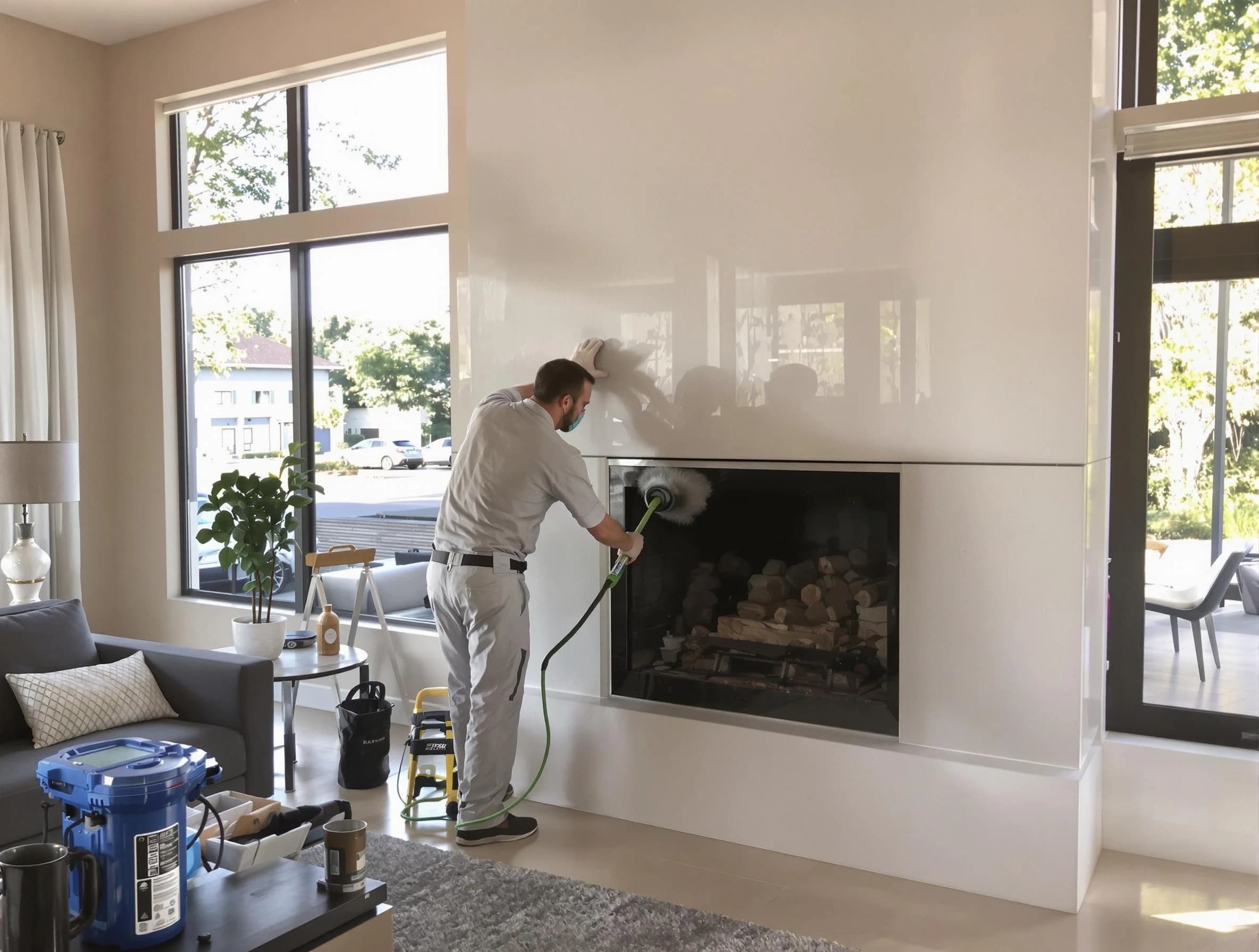 Innsbrook Chimney Sweep performing thorough soot removal in Innsbrook, VA