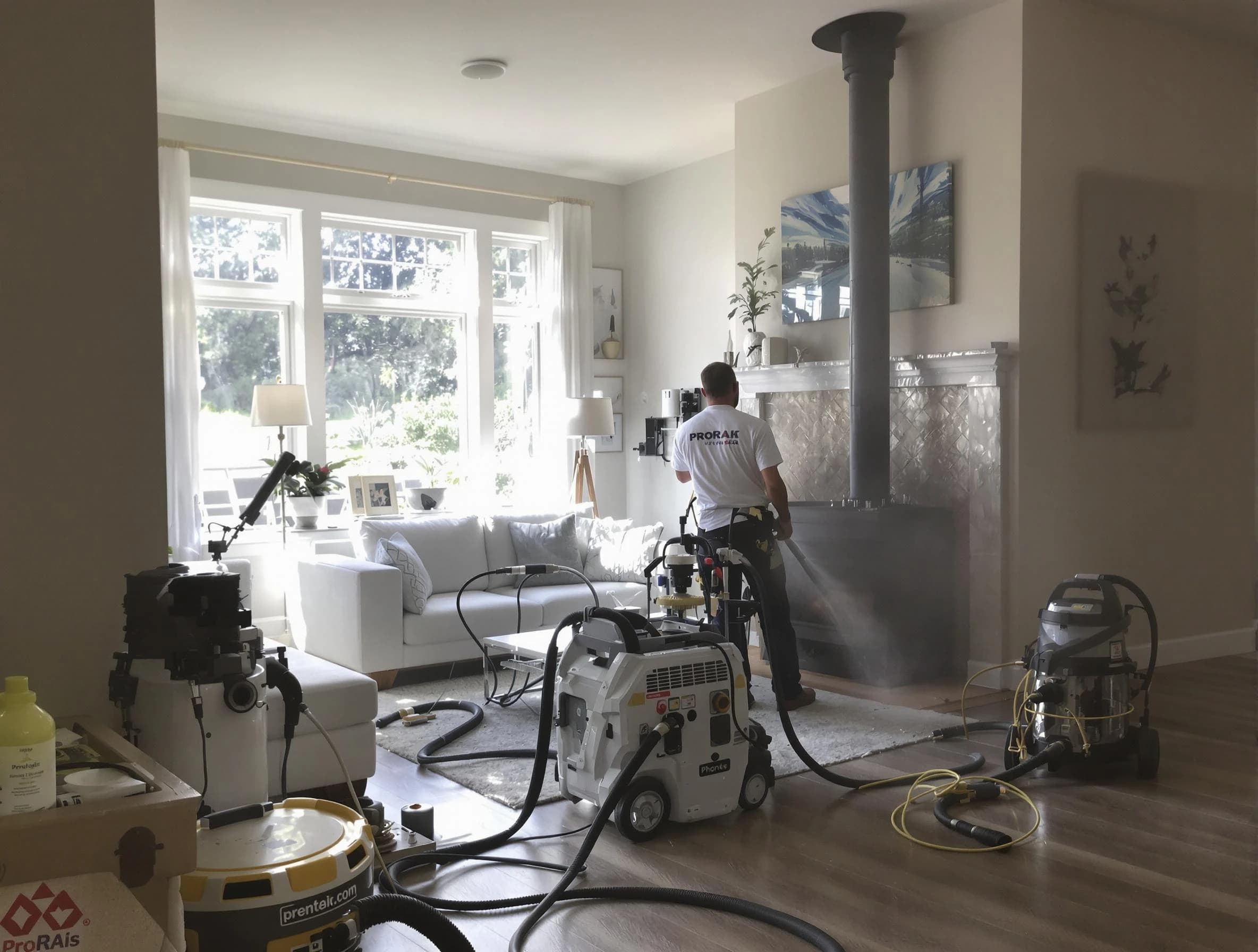 Soot removal service by Innsbrook Chimney Sweep for a fireplace in Innsbrook, VA