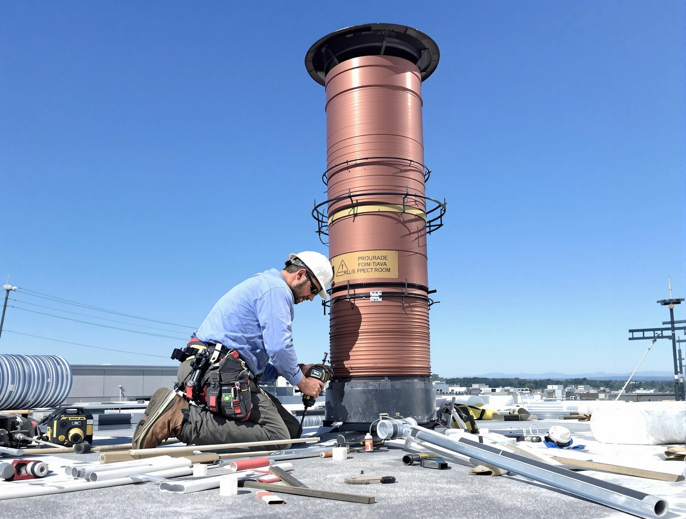 Installed chimney liner by Innsbrook Chimney Sweep in Innsbrook, VA