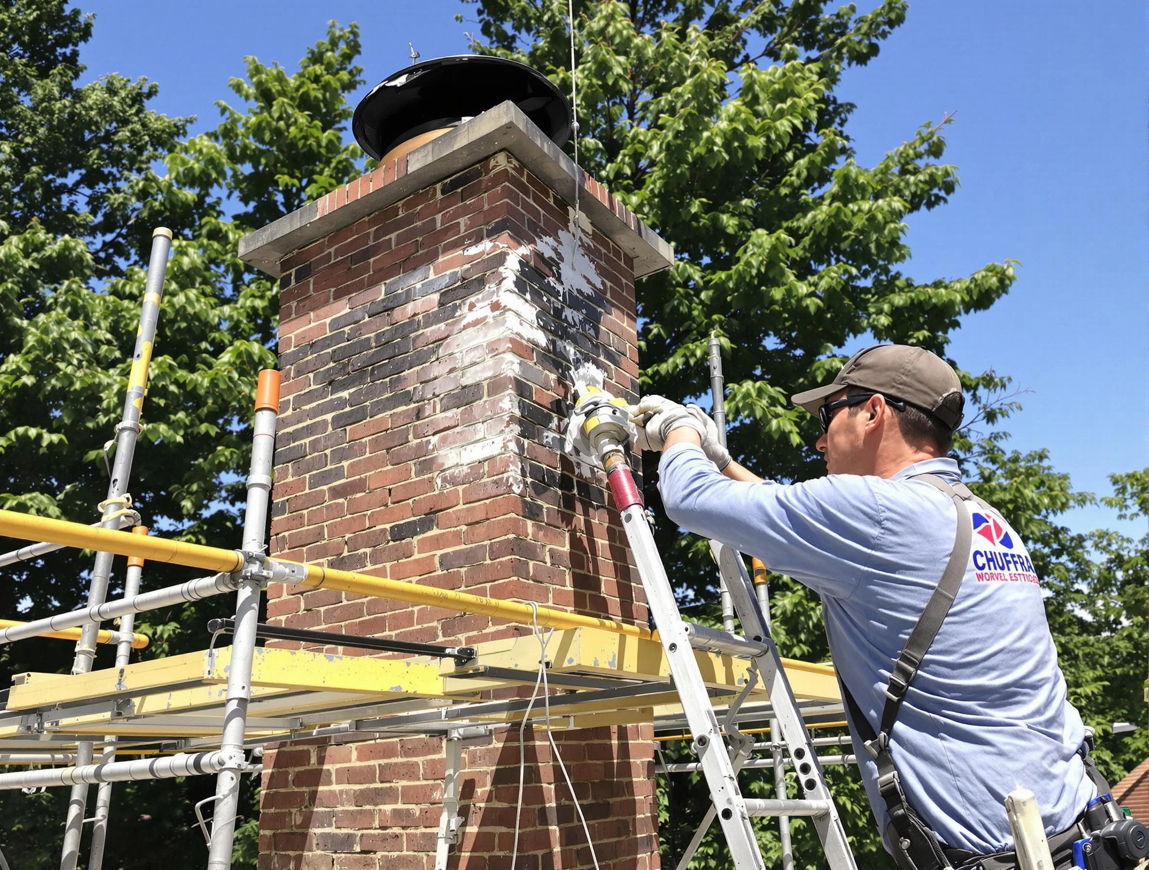 Structural chimney repair by Innsbrook Chimney Sweep in Innsbrook, VA